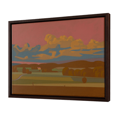 Sommerabend , Unikat, Malerei, handgemaltes Einzelstück, 40 x 30 cm, mit Bilderrahmen