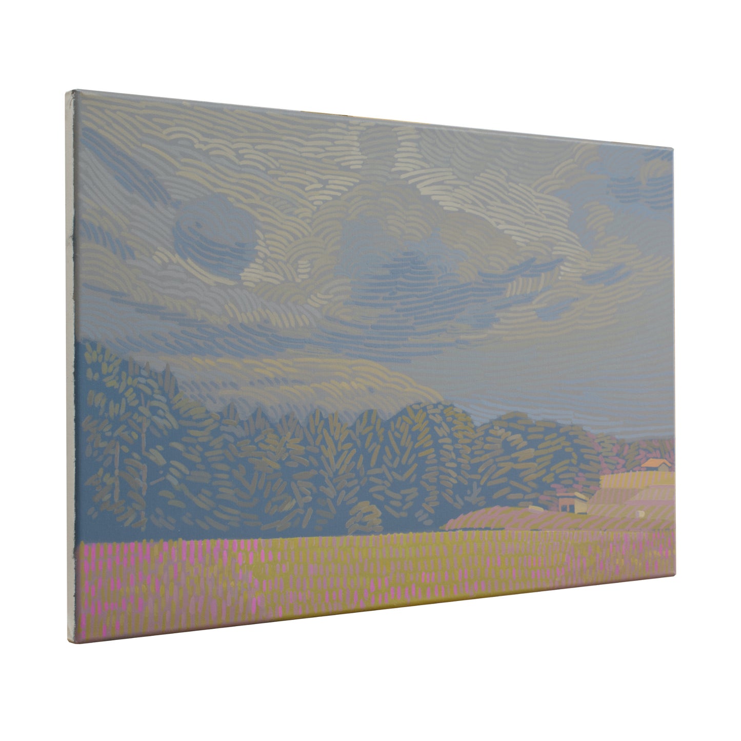 Landschaftsmalerei, Unikat, Wolkenhimmel, handgemaltes Einzelstück, 60 x 40 cm