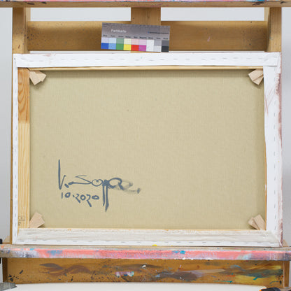 Landschaftsmalerei, Unikat, Bayernland, handgemaltes Einzelstück, 70x51 cm