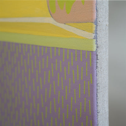 Fields, unique, painting, hand-painted single piece, 90 x 70 cm, with frame