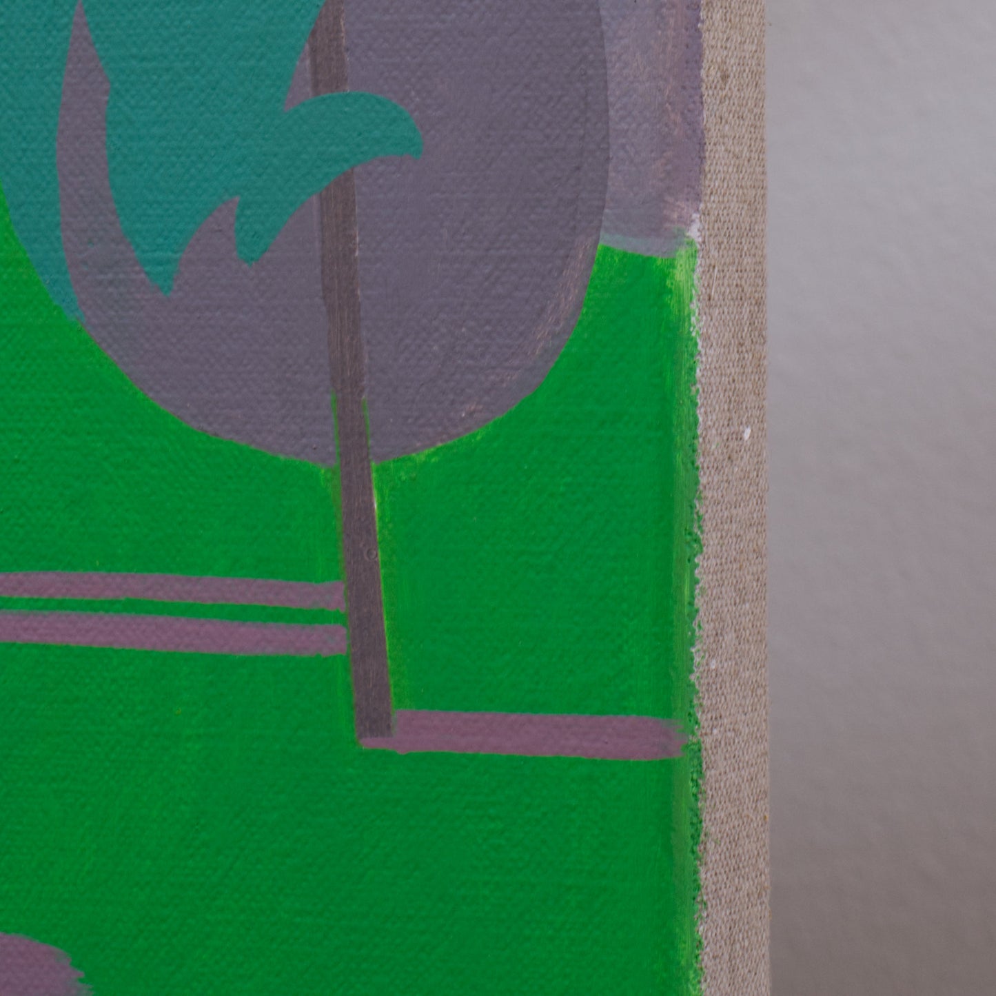 Fields, unique, painting, hand-painted single piece, 90 x 70 cm, with frame