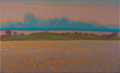 Cornfield, unique, painting, hand-painted unique piece, 50 x 30 cm, with picture frame