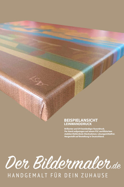 Äpfel Orange 3 Stillleben, Leinwanddruck, 30x20, 60x40 cm