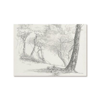 Postcard Set Landscapes Drawings