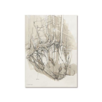 Postcard Set Landscapes Drawings