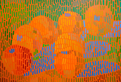 Paul's Apples 6, unique, painting, hand-painted one-of-a-kind piece, 90 x 60 cm, with frame strip