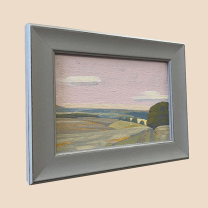 Eifel Landschaft, Unikat, Malerei, handgemaltes Einzelstück, 19 x 14,5 cm, mit Rahmen