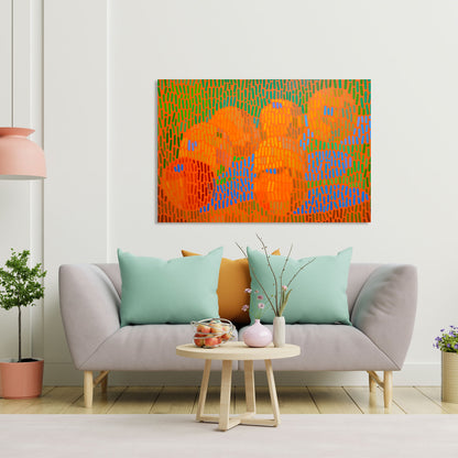 Paul's Apples 6, unique, painting, hand-painted one-of-a-kind piece, 90 x 60 cm, with frame strip