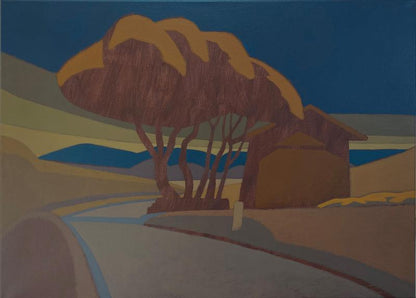 High sky, unique painting, hand-painted unique piece, 70 x 50 cm, with frame