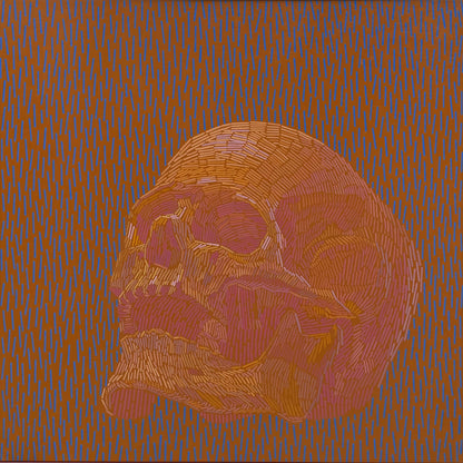 Vanitas 2, Unikat, Malerei, handgemaltes Einzelstück, 90 x 90 cm, gerahmt mit Bucheleiste