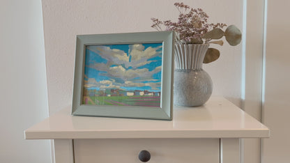 Hoard, unique, painting, hand-painted unique piece, 20 x 15 cm, with picture frame