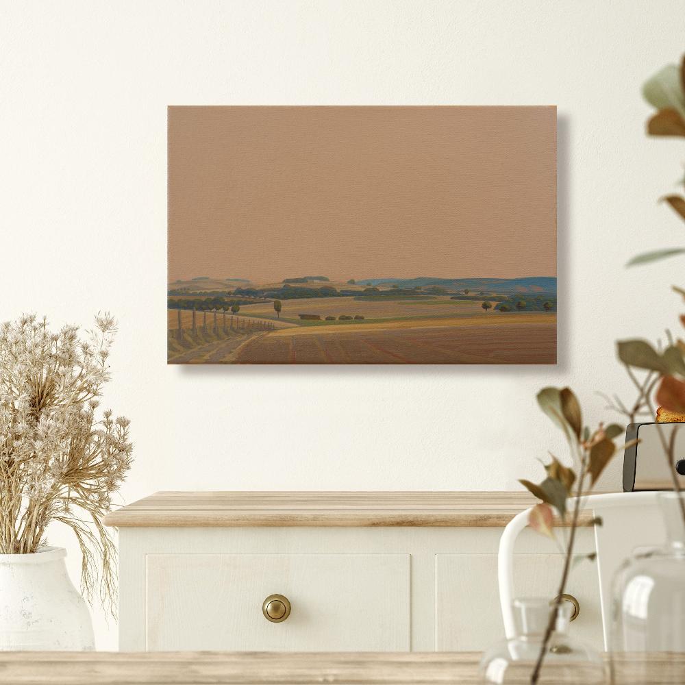 Flowing fields, unique, painting, hand-painted unique piece, 30 x 20 cm, acrylic paint on canvas