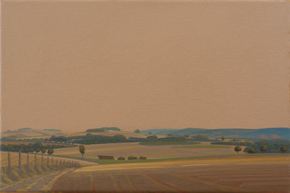 Fließende Felder, Unikat, Malerei, handgemaltes Einzelstück, 30 x 20 cm, Acrylfarbe auf Leinwand