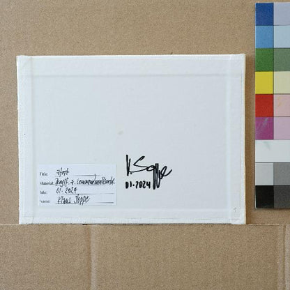 Hoard, unique, painting, hand-painted unique piece, 20 x 15 cm, with picture frame