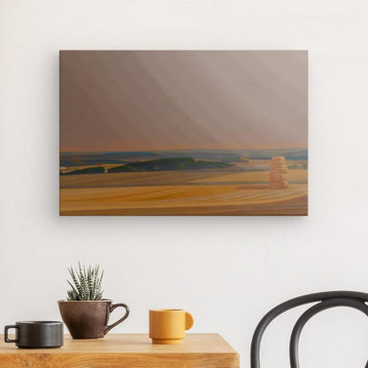 Goldene Felder 2, Leinwanddruck, 30x20 cm, 60x40 cm
