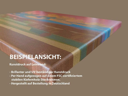 Summer Evening Landscape Wall Art Canvas Print