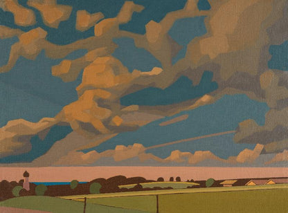 Oberlandwolken, Landschaft, Wandbild, Leinwanddruck