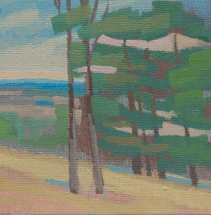 Original Gemälde – "Weitblick" - handgemalt – Acrylbild – 10x15 cm – Landschaft Bild – Einzelstück – mit Rahmen