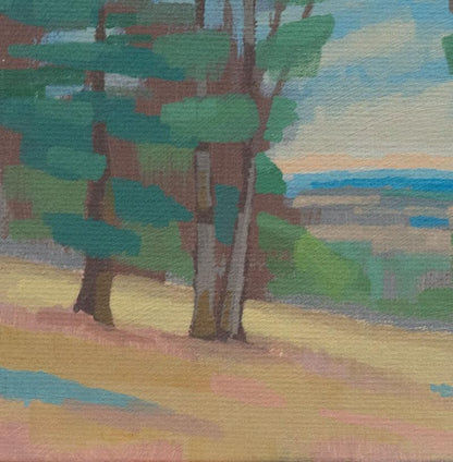Original Gemälde – "Weitblick" - handgemalt – Acrylbild – 10x15 cm – Landschaft Bild – Einzelstück – mit Rahmen