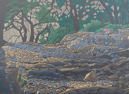 Felsküste No.7, Leinwanddruck, 40x30 cm, 80x60 cm, 100x75 cm
