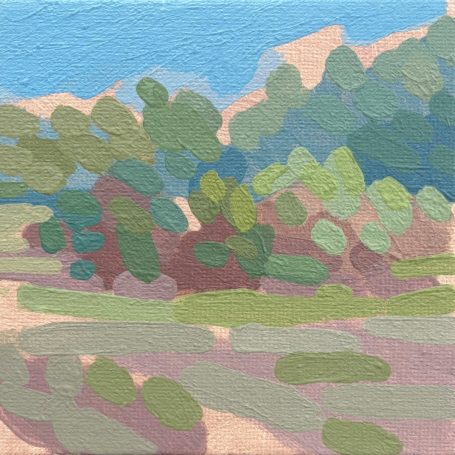 Blue in green 2, 12x12cm